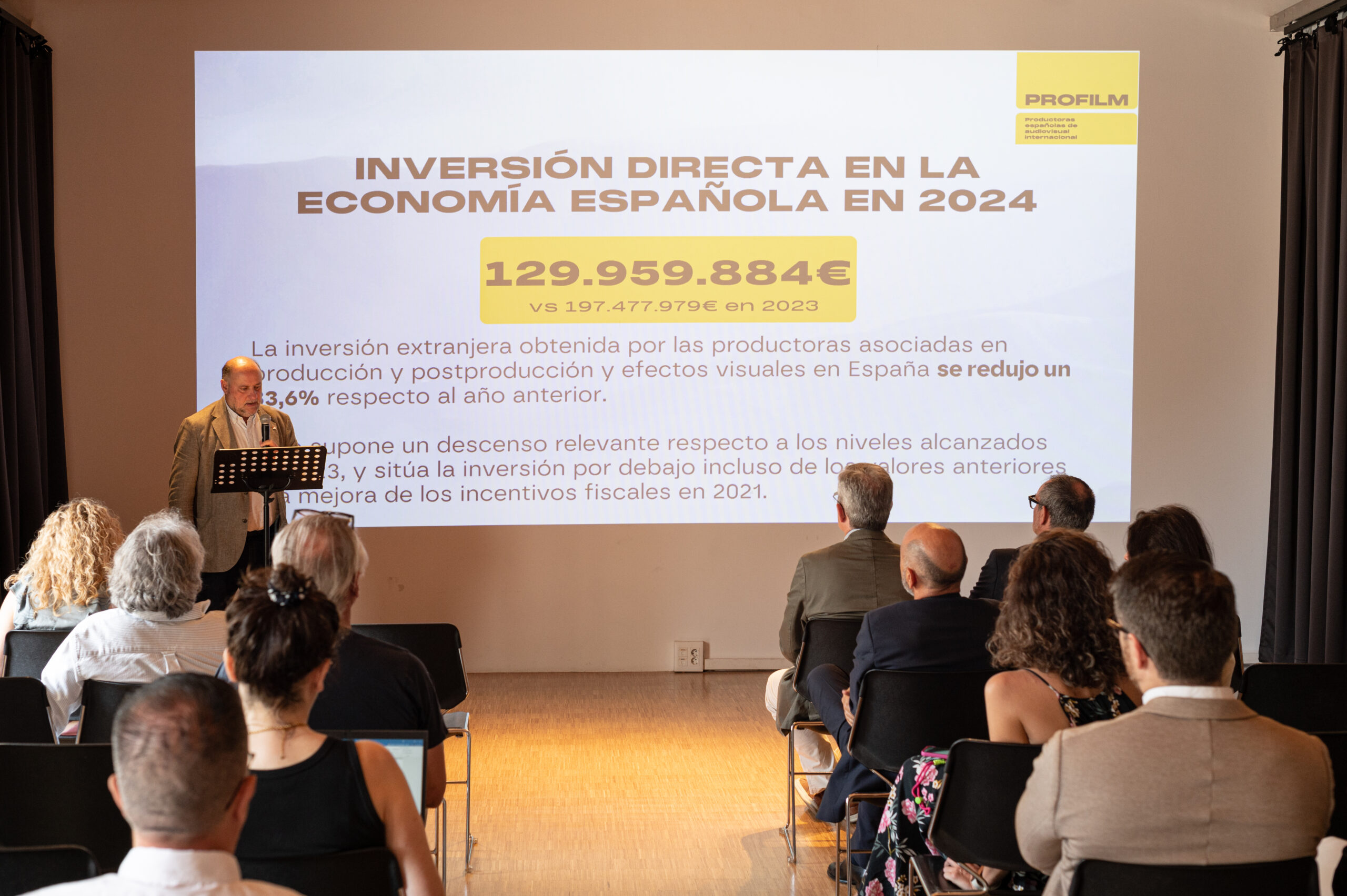 Presentación de PROFILM de los datos de rodajes internacionales en 2024
